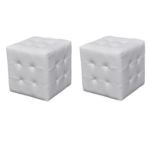 vidaXL Cubed Stools White