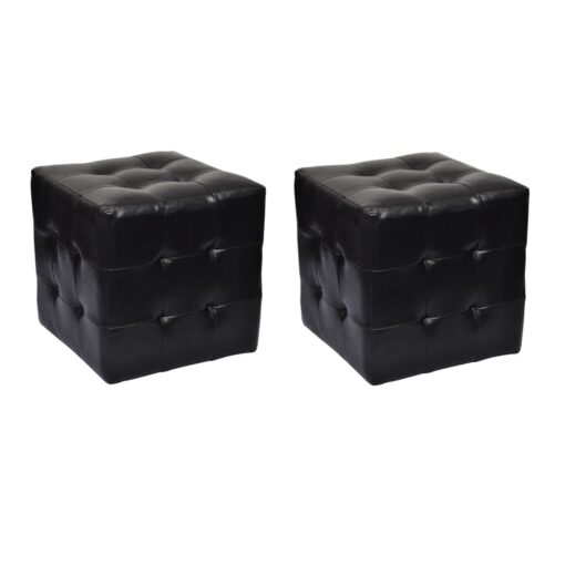 vidaXL Cubed Stools Black