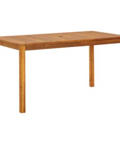vidaXL Garden Table 140x80x74 cm Solid Acacia Wood