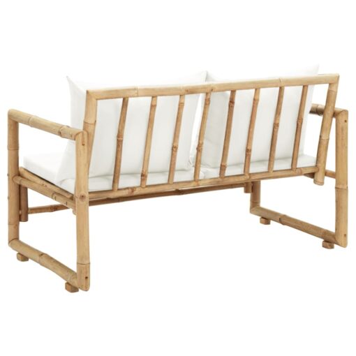 2 Seater Garden Sofa with Cushions Bamboo - Image 3