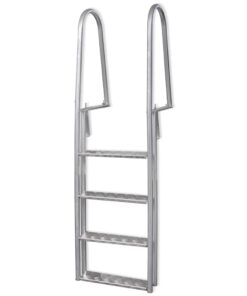 vidaXL 4-Step Dock/Pool Ladder Aluminium 167 cm