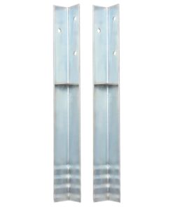 vidaXL L-shaped Ground Anchors 2 pcs Galvanised Steel 5x5x50 cm