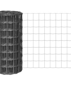 vidaXL Euro Fence Steel 25x0.8 m Grey