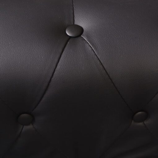 vidaXL Chesterfield Corner Sofa 5-Seater Artificial Leather Black - Image 4