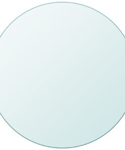 vidaXL Table Top Tempered Glass Round 700 mm