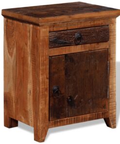 vidaXL Nightstand Solid Acacia Reclaimed Wood