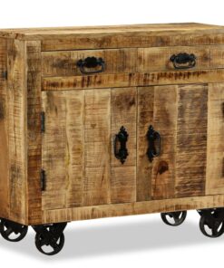 vidaXL Sideboard with 2 Drawers and 1 Cabinet Rough Mango Wood