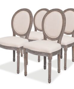 vidaXL Dining Chairs 4 pcs Linen