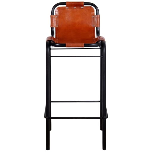 Bar Stools 2 pcs Real Leather - Image 2
