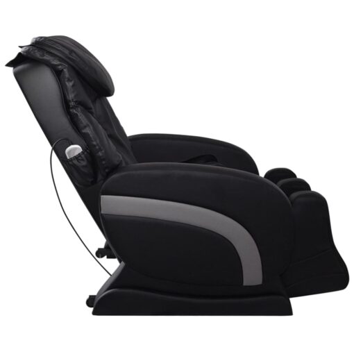 vidaXL Massage Chair Black Faux Leather - Image 3