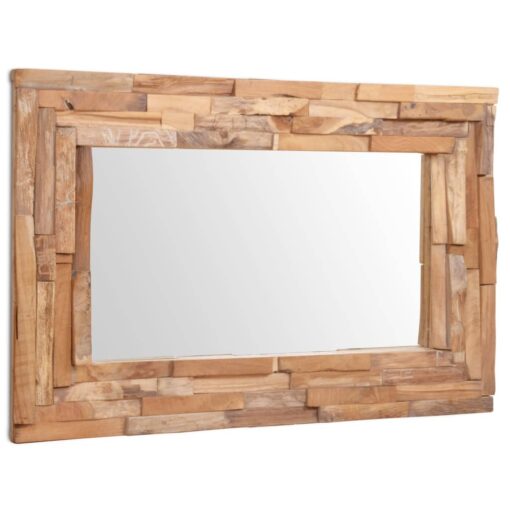 vidaXL Decorative Mirror Teak 90x60 cm Rectangular