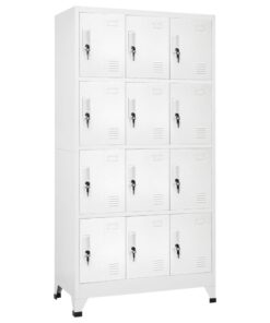 vidaXL Locker Cabinet with 12 Compartments 90x45x180 cm