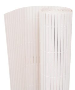 vidaXL Double-Sided Garden Fence 90x500 cm White