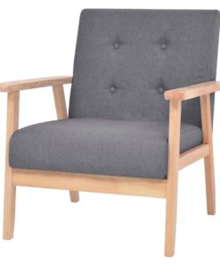 vidaXL Armchair Dark Grey Fabric