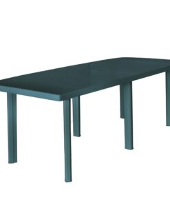 vidaXL Garden Table Green 210x96x72 cm Plastic