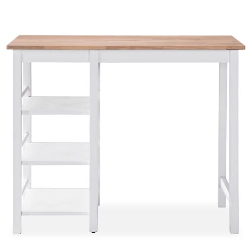 vidaXL Bar Set 3 Pieces MDF White - Image 2