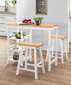 vidaXL Bar Set 3 Pieces MDF White