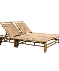 vidaXL 2-Person Sun Lounger Bamboo