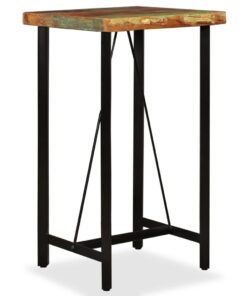 vidaXL Bar Table Solid Reclaimed Wood 60x60x107 cm