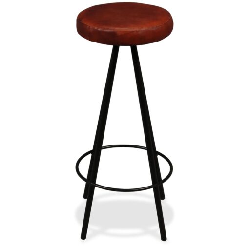Bar Stools 4 pcs Real Leather - Image 3