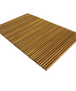 vidaXL Bath Mat Acacia Wood 80x50 cm