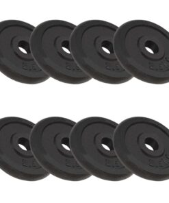 vidaXL Weight Plates 8 pcs 8x2.5 kg Cast Iron