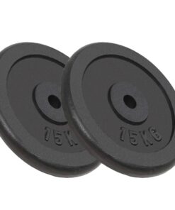 vidaXL Weight Plates 2 pcs 2x15 kg Cast Iron