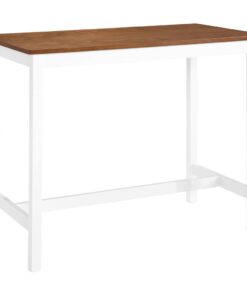 vidaXL Bar Table Solid Wood 108x60x91 cm