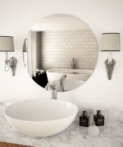 vidaXL Wall Mirror 60 cm Round Glass