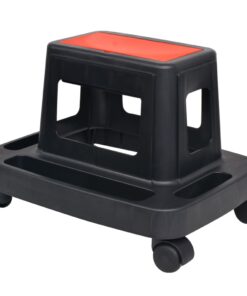 vidaXL Rolling Workshop Stool with Storage 150 kg