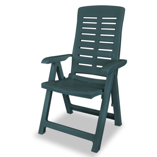 vidaXL 9 Piece Outdoor Dining Set Plastic Green - Image 4