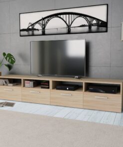 vidaXL TV Cabinets 2 pcs Engineered Wood 95x35x36 cm Oak