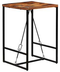 vidaXL Bar Table Solid Reclaimed Wood 70x70x106 cm