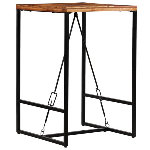 vidaXL Bar Table Solid Reclaimed Wood 70x70x106 cm - Image 3