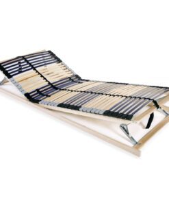 vidaXL Slatted Bed Base without Mattress with 42 Slats 7 Zones 90x200 cm