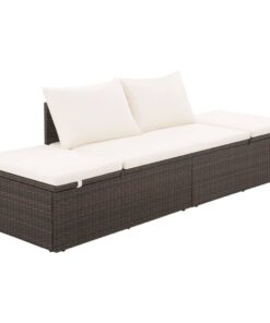 vidaXL Garden Bed Brown 195x60 cm Poly Rattan