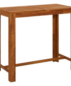 vidaXL Bar Table Solid Acacia Wood 120x60x105 cm