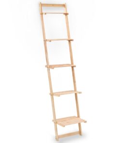 vidaXL Ladder Wall Shelf Cedar Wood 41.5x30x176 cm