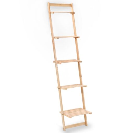 vidaXL Ladder Wall Shelf Cedar Wood 41.5x30x176 cm