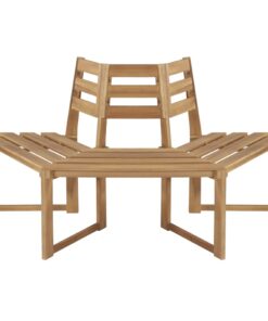 vidaXL Tree Bench Half-hexagonal 160 cm Solid Acacia Wood