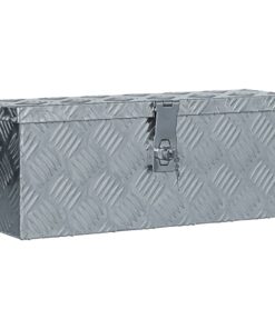 vidaXL Aluminium Box 48.5x14x20 cm Silver