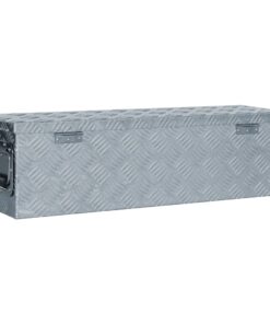 vidaXL Aluminium Box 80.5x22x22 cm Silver
