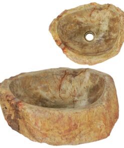 vidaXL Sink 45x35x15 cm Fossil Stone Cream