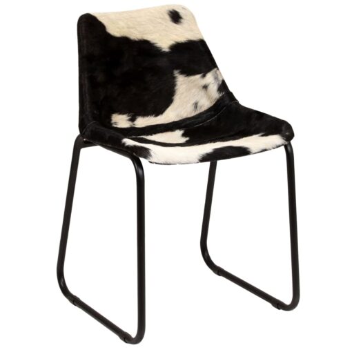 vidaXL Dining Chair 6 pcs Genuine Goat Leather - Image 2