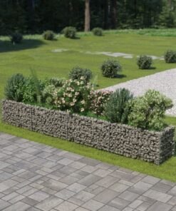 vidaXL Gabion Raised Bed Galvanised Steel 360x50x50 cm