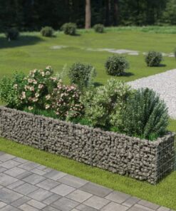 vidaXL Gabion Raised Bed Galvanised Steel 270x50x50 cm