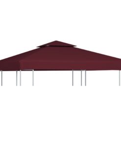 vidaXL 2-Tier Gazebo Top Cover 310 g/m² 3x3 m Bordeaux