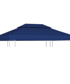 vidaXL 2-Tier Gazebo Top Cover 310 g/m² 4x3 m Blue