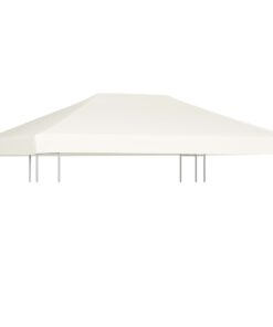 vidaXL Gazebo Top Cover 310 g/m² 4x3 m Cream White