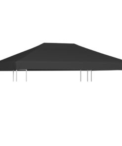 vidaXL Gazebo Top Cover 310 g/m² 4x3 m Grey